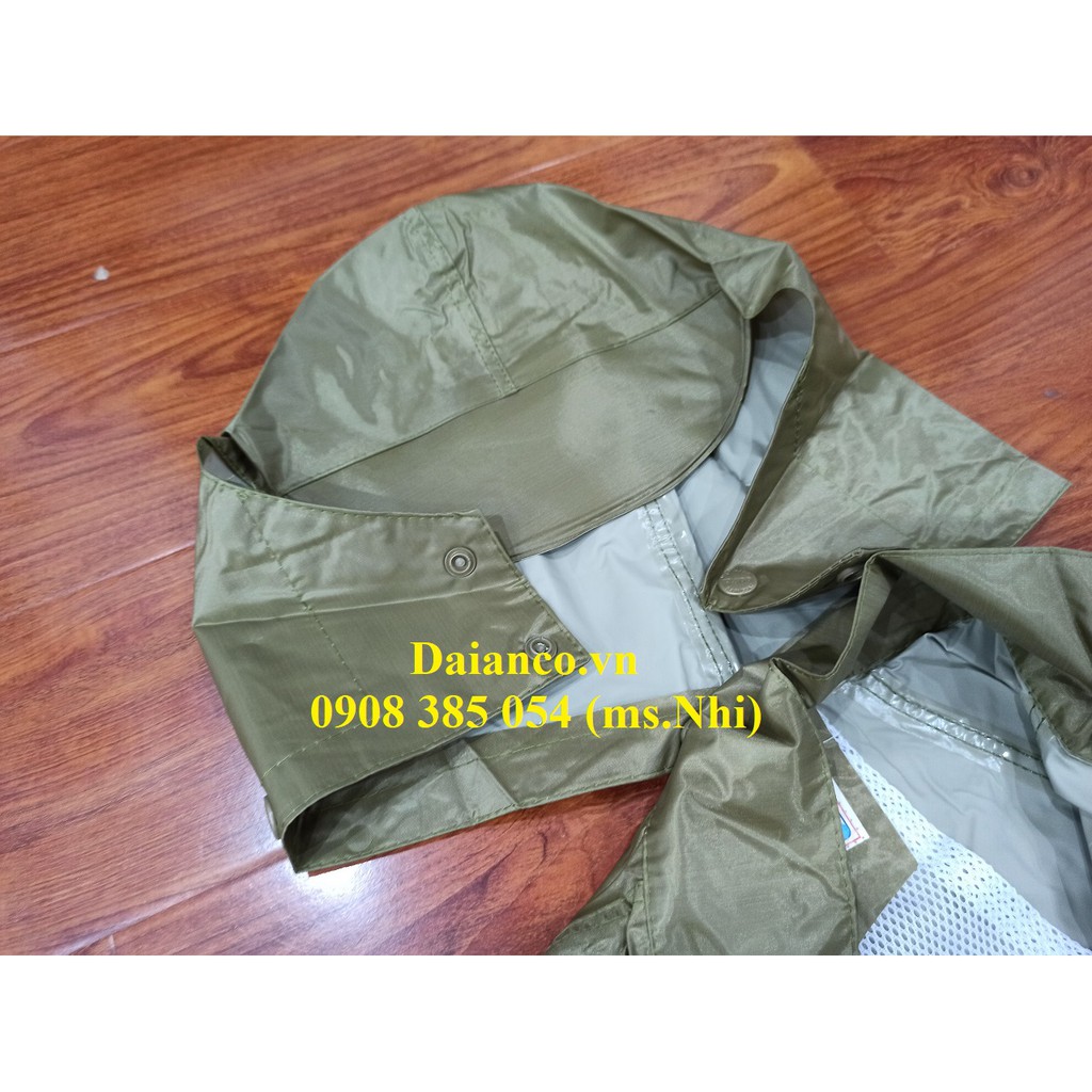 Bộ áo mưa kiểu dáng 1 lớp nhựa PVC chống thấm nước- Hình thật
