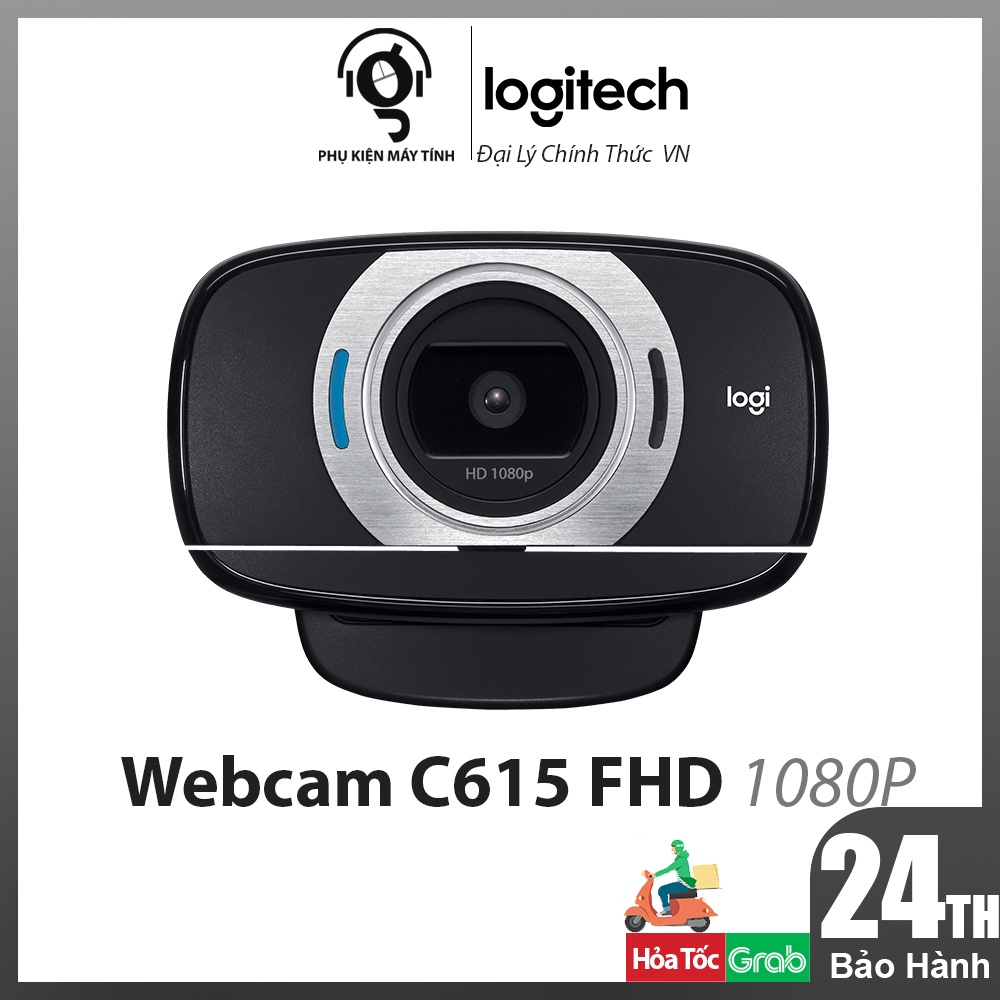 Webcam Logitech HD C615 Full HD-Hàng Chính Hãng