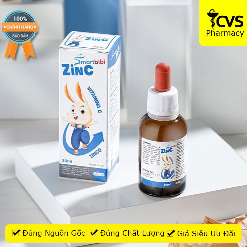 SMARTBIBI ZINC 30ml - bổ sung kẽm và vitamin C cho trẻ - Cvspharmacy