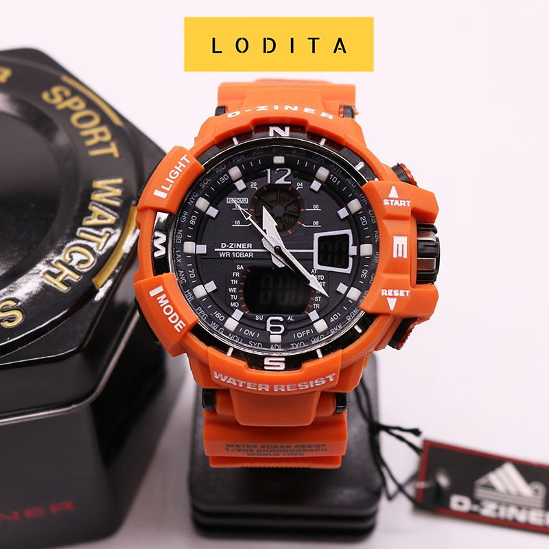 Đồng hồ thể thao nam chính hãng D-Ziner 8068 45mm chống nước tuyệt đối bảo hành 12 tháng | BigBuy360 - bigbuy360.vn