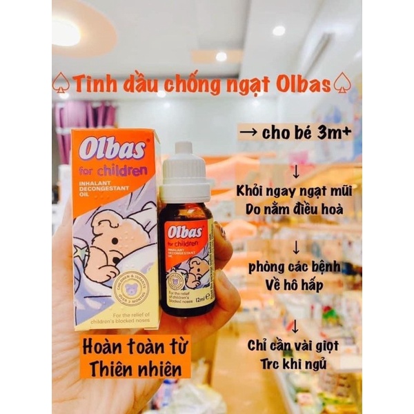 Tinh dầu thông mũi, giảm ngạt mũi Olbas Uk Anh Quốc 12ml