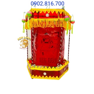 Ảnh thật Có sẵn Đồ chơi lồng đèn kiếng trung thu truyền thống - Lồng đèn kéo quân 45 x 35cm tặng kèm 10 cây đèn cầy