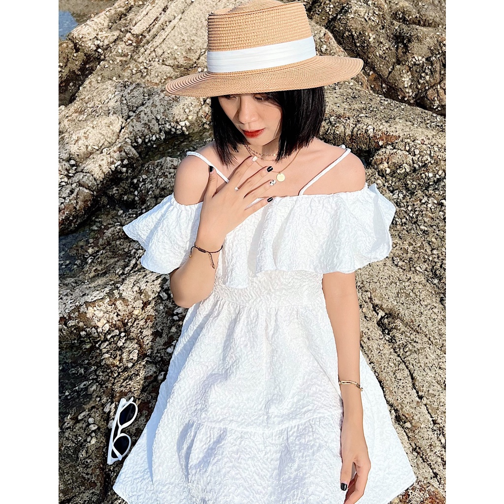 YU CHERRY | Đầm hai dây mặc được 2 kiểu , dáng chữ A, cách đều tầng A Cami Flying Dress YD162