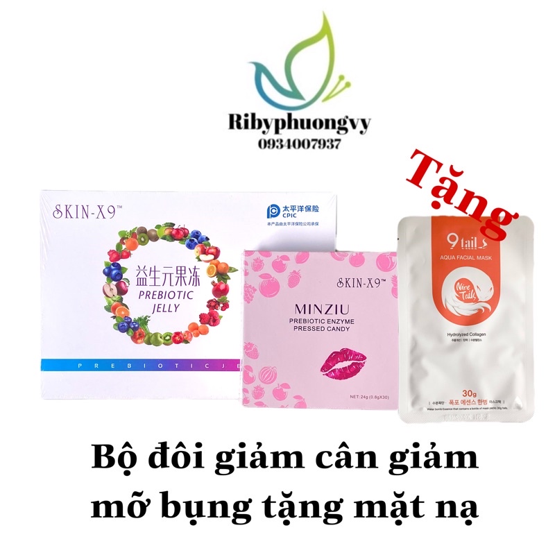 Kẹo men vi sinh giảm cân, thải mỡ Minziu Skin x9 Trang Nemo, hộp 30 viên