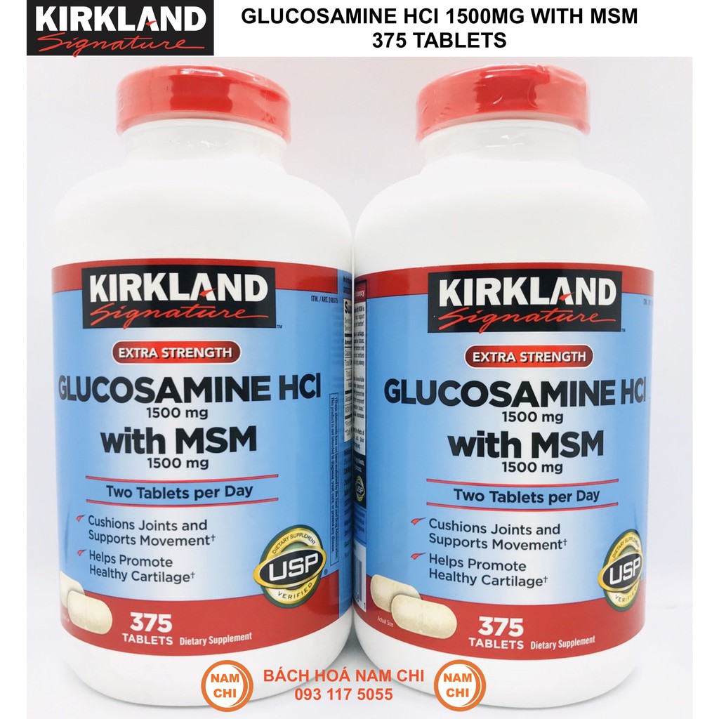 [DATE 2022] Mẫu Mới Nhất Viên Uống Kirkland Signature Glucosamine HCI 1500mg With MSM Giảm Đau Và Nuôi Dưỡng Xương Khớp