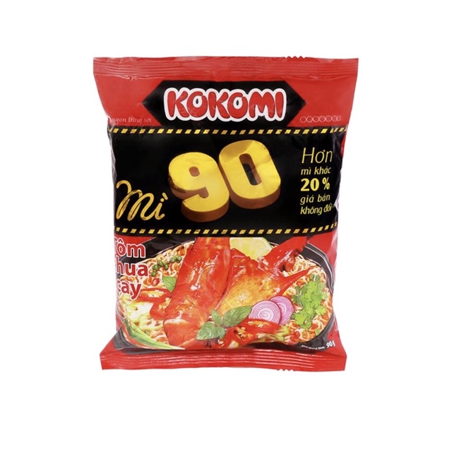 Thùng 30gói mì tôm chua cay Kokomi 90g