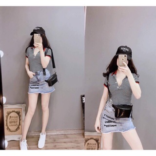 Áo phông kẻ cổ Đức (kèm ảnh thật)