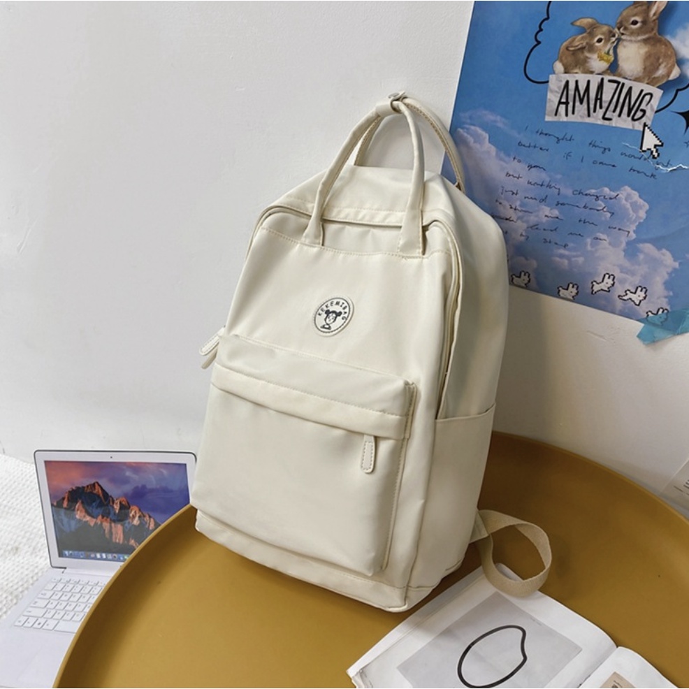 BL227-228/Balo ulzzang Hàn Quốc Kekemi dễ thương đáng yêu có 3 màu đen trắng sữa và xanh bơ