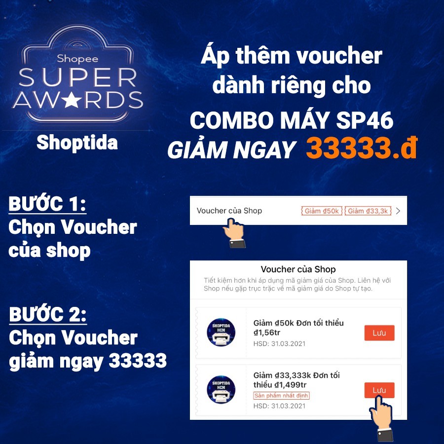Máy in nhiệt Shoptida SP46 kèm 1000 giấy in nhiệt 10*15cm và khay, combo máy in đơn hàng tự dán bảo hành 12 tháng | BigBuy360 - bigbuy360.vn