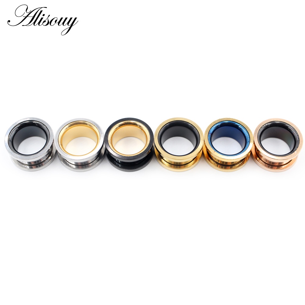 Alisouy Set 2 Khuyên Nong Tai Bằng Thép Không Gỉ Cá Tính