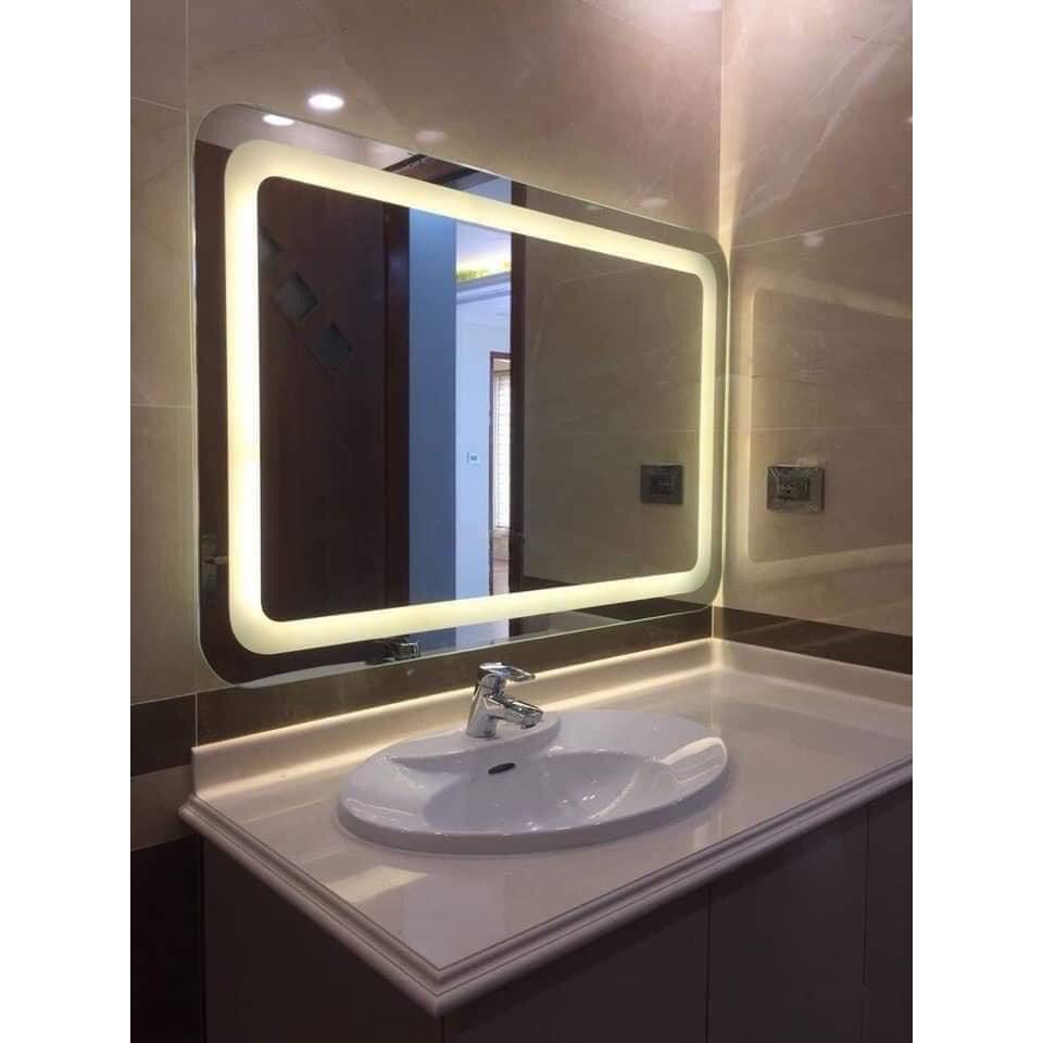 Gương đèn LED - Cảm ứng - Hình chữ Nhật, Size: 40x60cm, 50x70cm