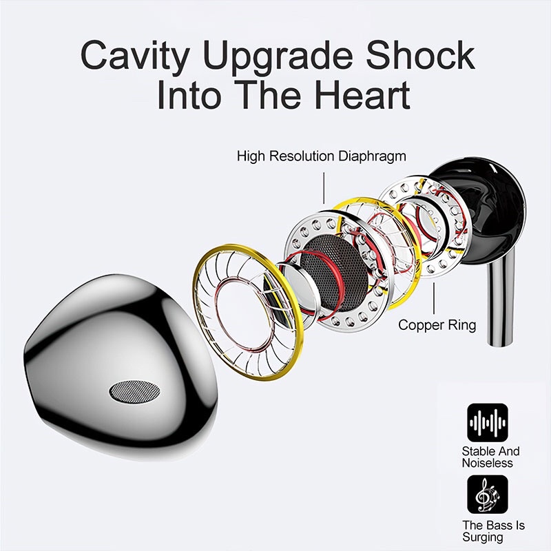 Tai nghe nhét tai có dây kèm mic dùng cho Android IOS