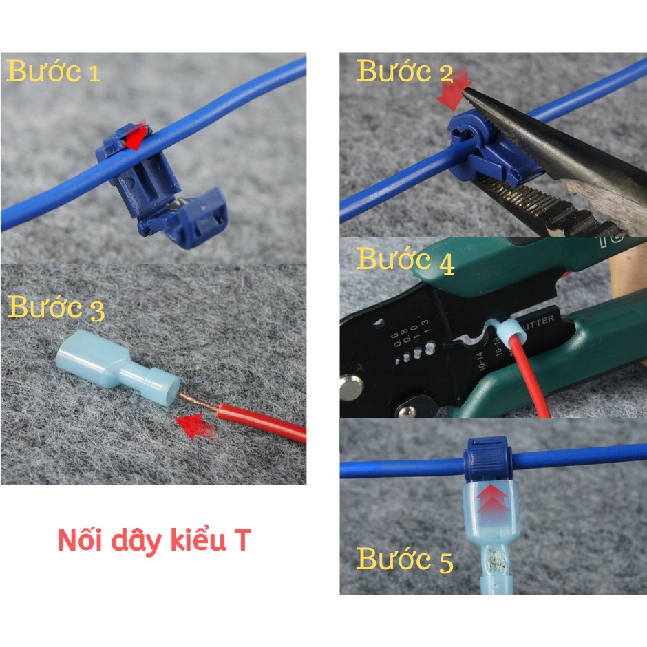 Combo 30 chiếc cút nối dây điện nhanh, Cút nối chữ T phân nhánh, dùng cho dây 0.75-2.5m2 (màu xanh)