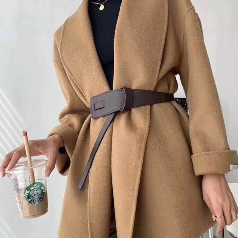 Đai váy nữ da đẹp bản to ĐV007 sang chảnh tiểu thư - dây thắt lưng váy bản to da đẹp sim sim vintage