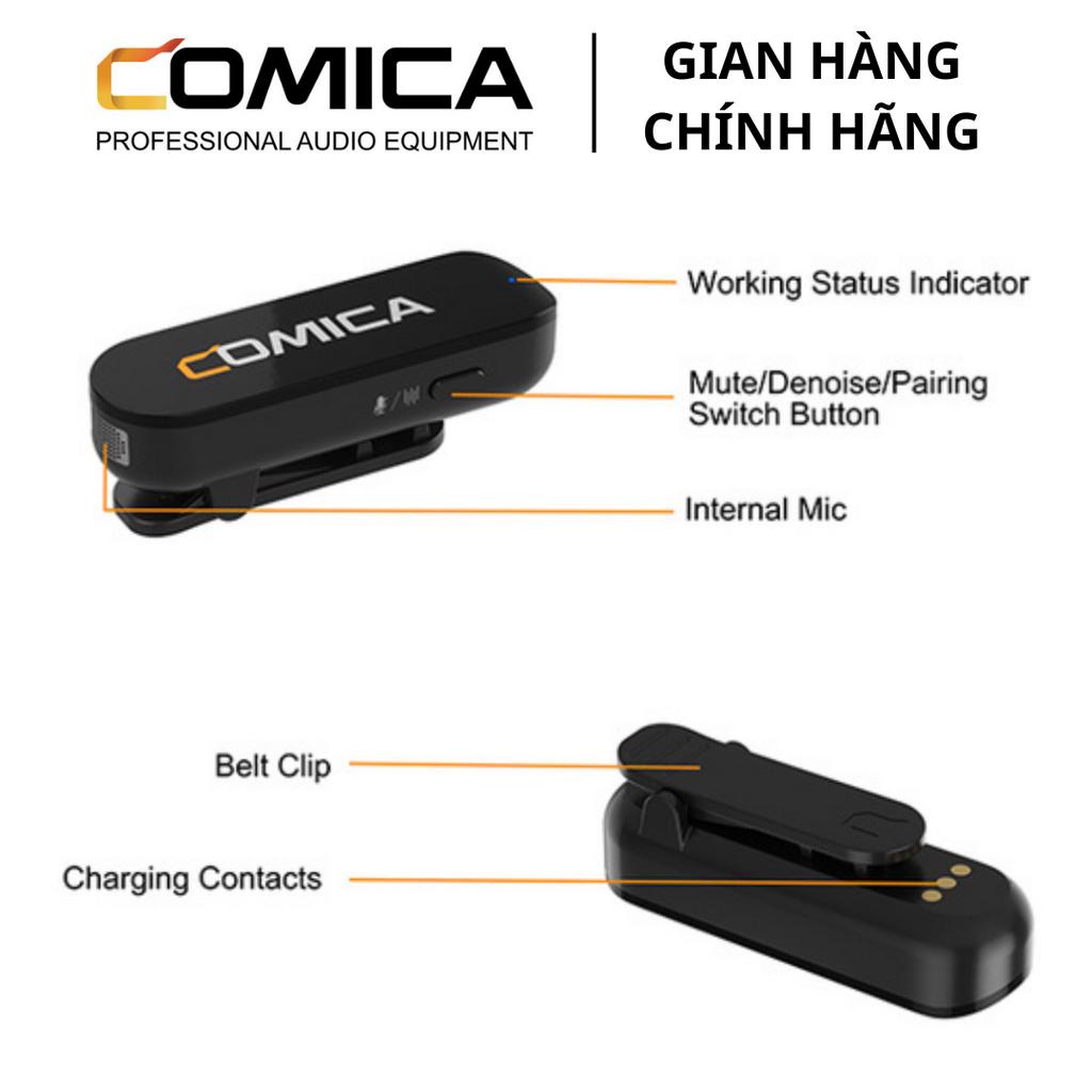 COMICA VIMO S-MI / VIMO S-UC - Mic Thu Âm Không Dây Cho Điện Thoại & Máy Tính - Hàng Chính Hãng / Bảo Hành 12 Tháng