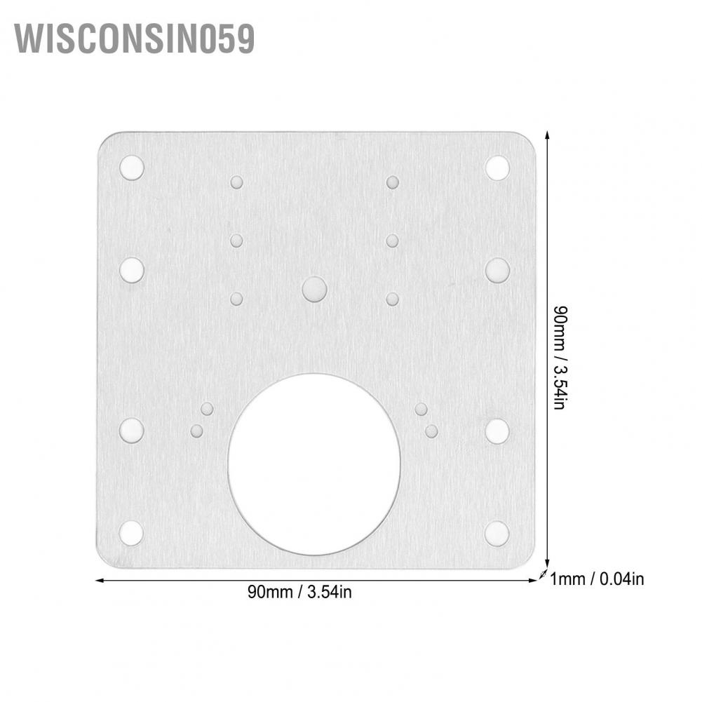 Wisconsin059 Hinge Repair Plate Stainless Steel Maintenance Accessory Set Kit for Doo