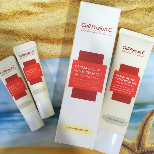 [Date 27/8/2022]Kem Chống Nắng Dưỡng Ẩm, Dịu Nhẹ Cell Fusion C Derma Relief Sunscreen 100 SPF50+/PA++++ 50ml