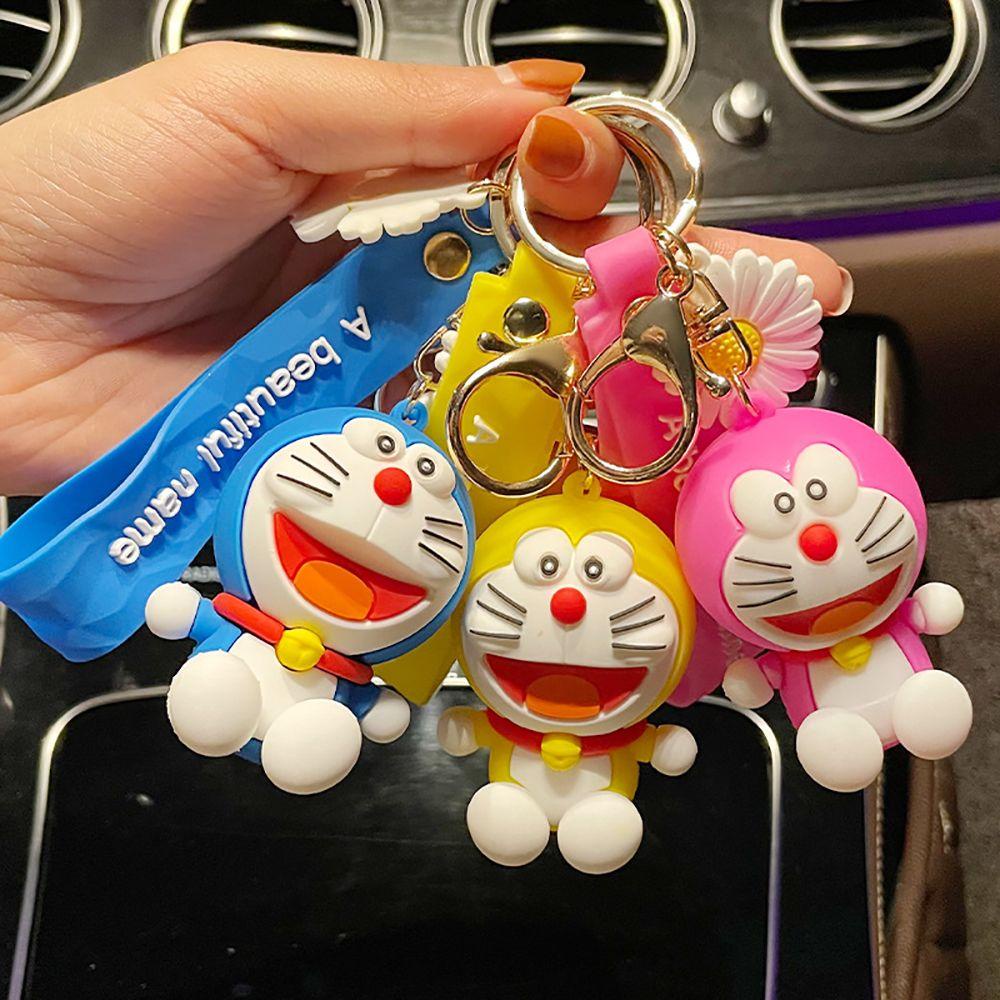 Móc Chìa Khóa Bằng Silicone Hình Doraemon Cho Nam / Nữ