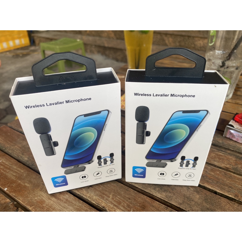 Micro không dây cài áo khử tiếng ồn để livestream ghi âm phát trực tiếp quay video - K88