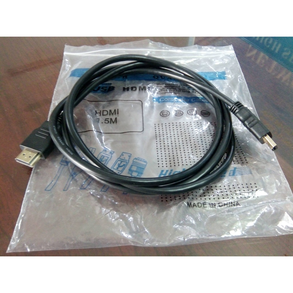 Dây cáp hdmi 1m/1.5m tròn đen rẻ