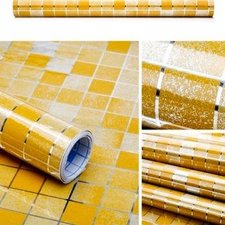3m Decal giấy dán bếp tráng nhôm vàng đồng -  khỏ 45cm có keo sẵn