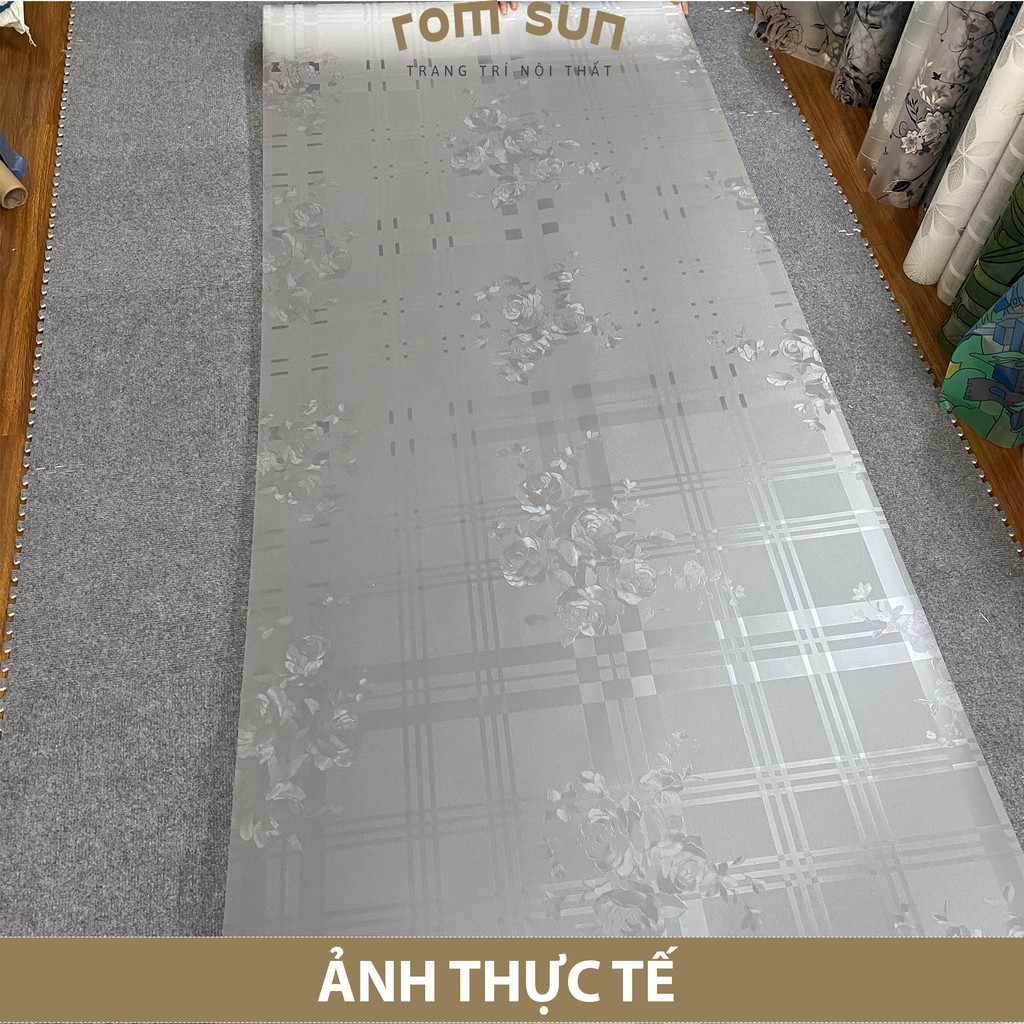 Khổ 90cm | Giấy dán kính mờ dán văn phòng, Decal dán cửa kính 3D phòng tắm,phòng ngủ che nắng sẵn keo