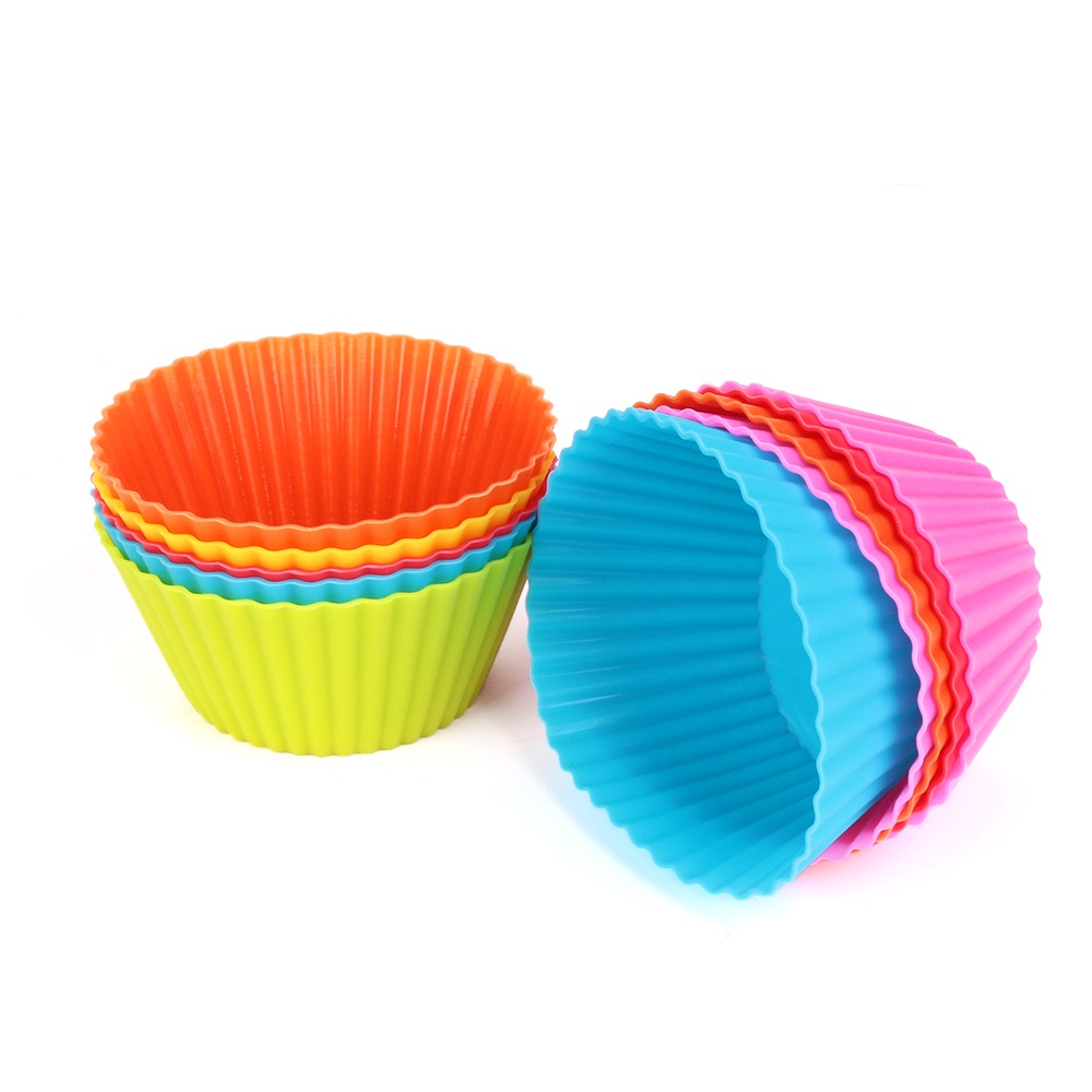 6/12 Đế silicone làm bánh cupcake có thể tái sử dụng