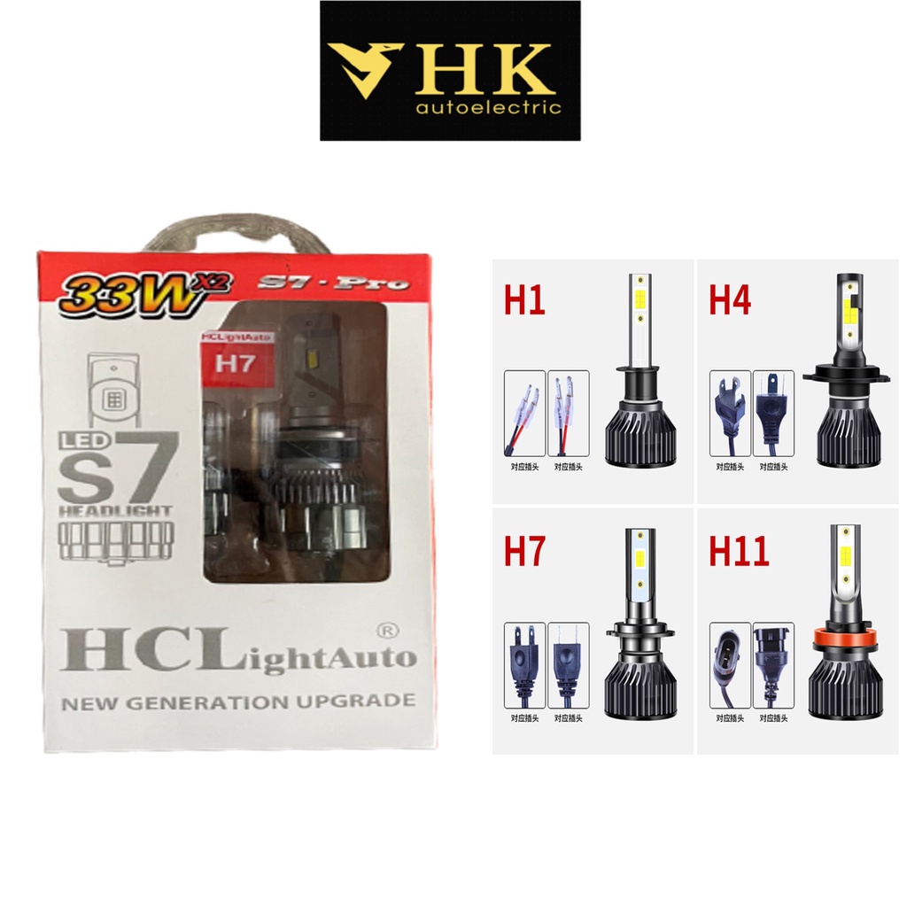Một đôi Bóng led đèn pha cos HCL chân cắm H7 H1 H4 H3 cho xe oto