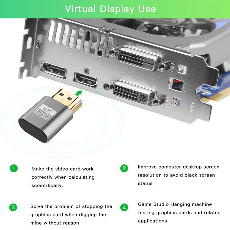 Đầu cắm chuyển đổi cho Ghost DDC EDID màn hình ảo HDMI CSF | BigBuy360 - bigbuy360.vn