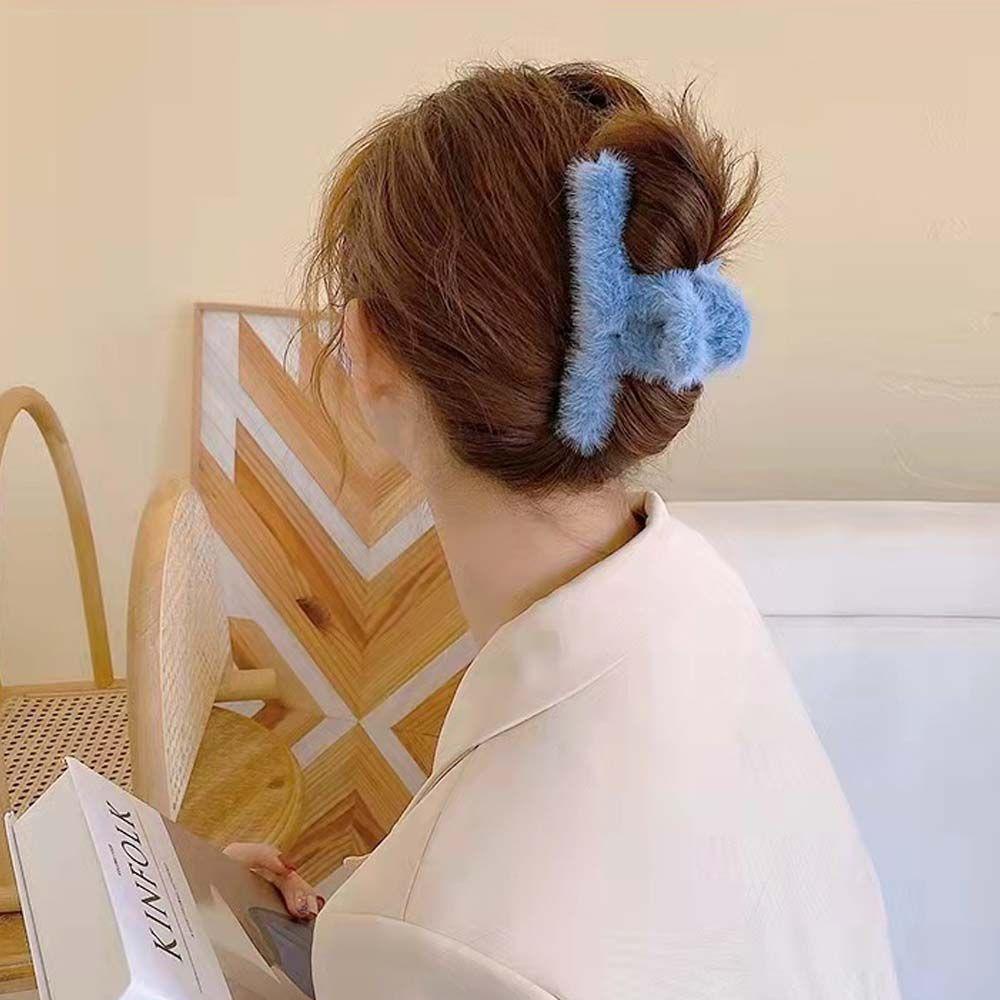 Kẹp Tóc Móng Vuốt Màu Trơn Thời Trang Thu Đông Dành Cho Nữ