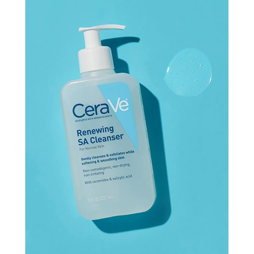 [SALE Auth - Hàng US] Sữa rửa mặt SA Cerave 237ml - mẫu mới - dành cho da mụn, DA NAM và NỮ