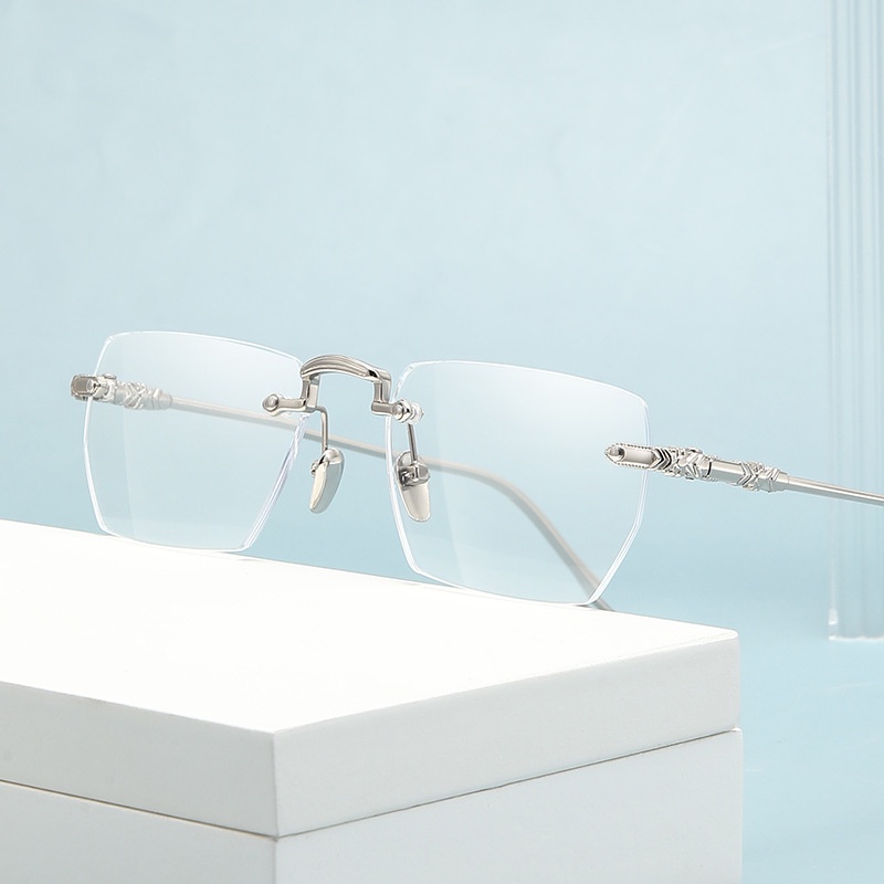 [+100°~+400°Kính Đọc Sách Không Gọng Thoải Mái Chống Mệt Mỏi Cho Nam Và Nữ