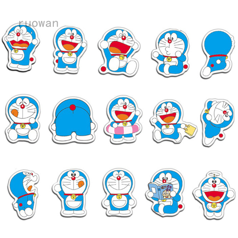 Set 61 Nhãn Dán Trang Trí Xe Ô Tô Hình Doraemon Đáng Yêu