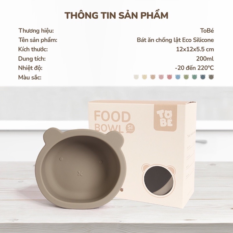 Bát Ăn Dặm Silicon Chống Lật TOBÉ Cho Bé