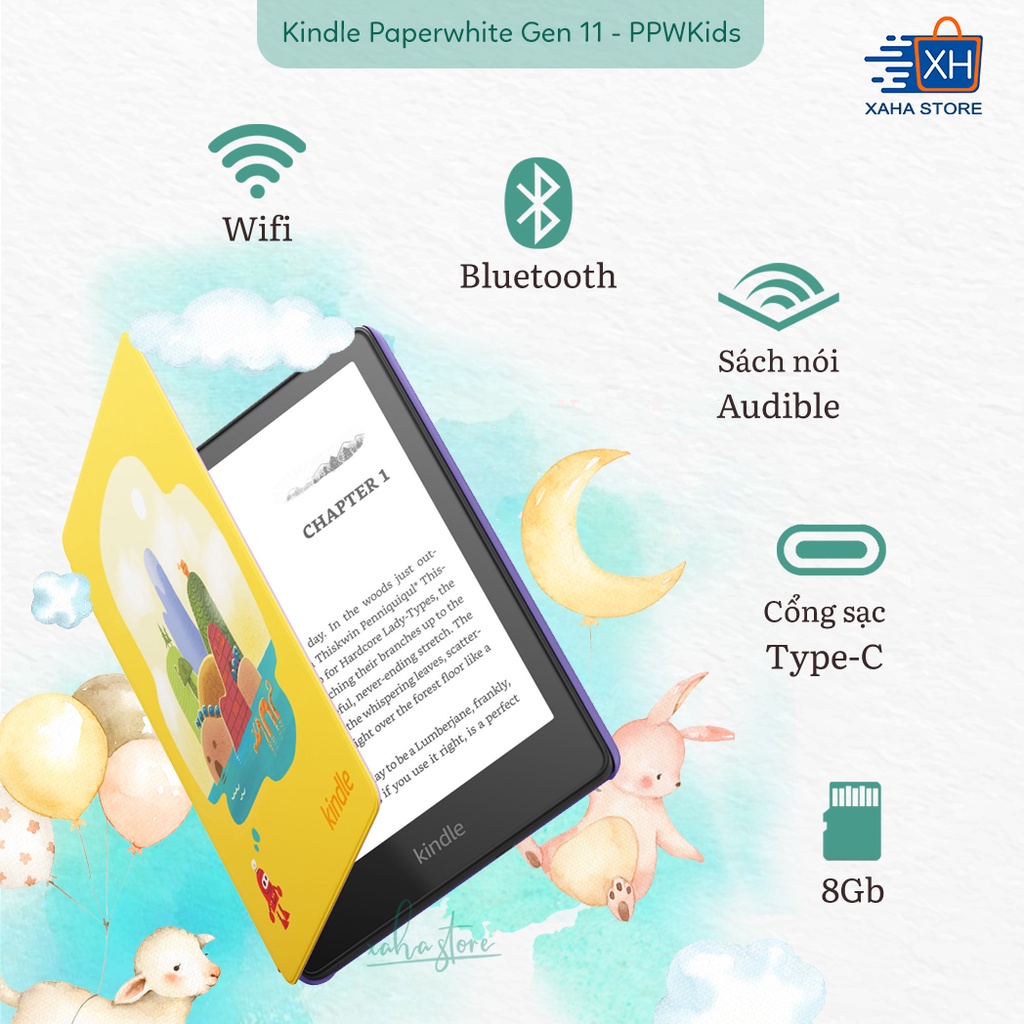 Máy Đọc Sách Kindle Amazon Paperwhite 5 Kids 11th Generation 2021 NEW 100% Phiên Bản Dành Cho Trẻ Em - Xaha Store | WebRaoVat - webraovat.net.vn