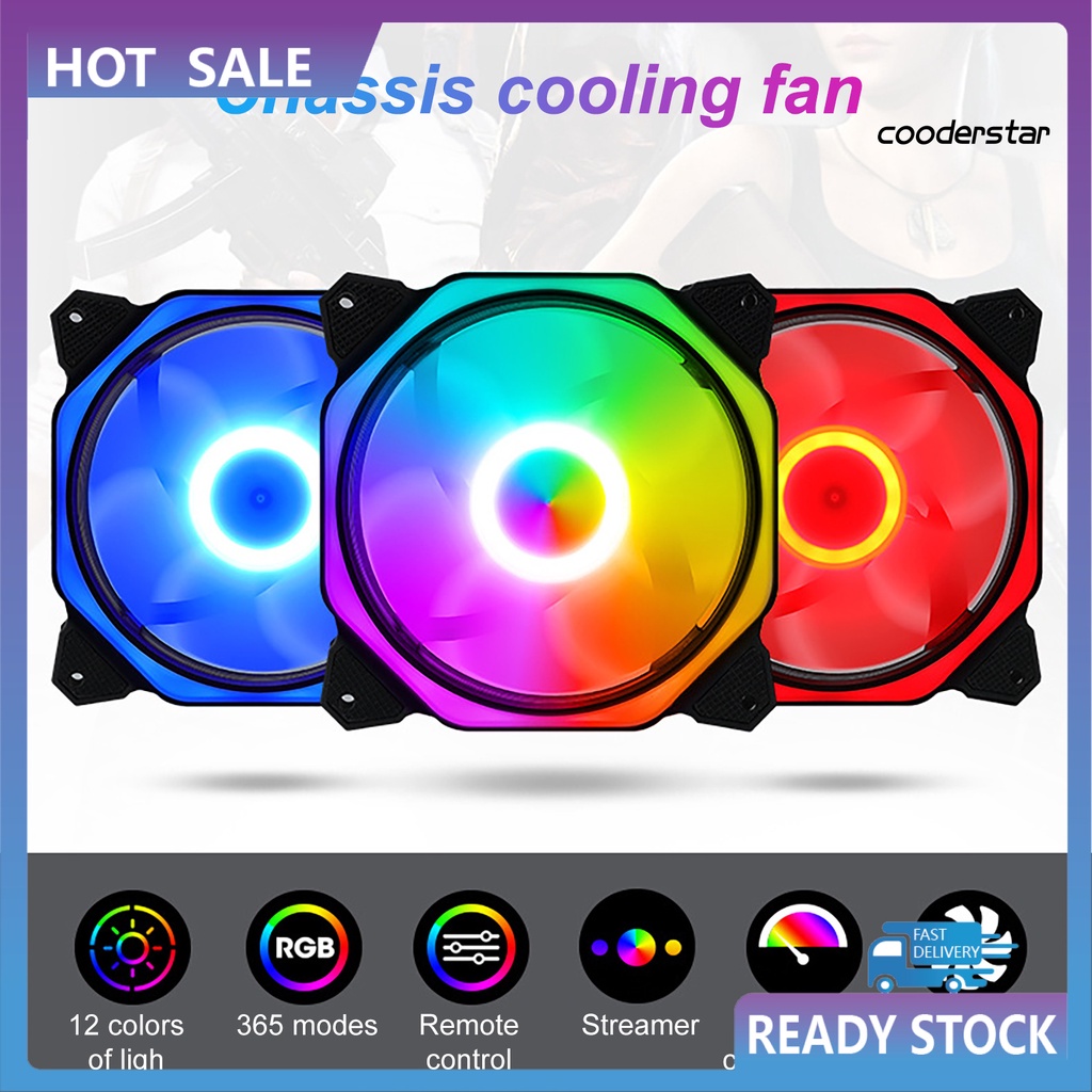 Quạt tản nhiệt máy tính có đèn LED RGB 12cm tiếng ồn thấp