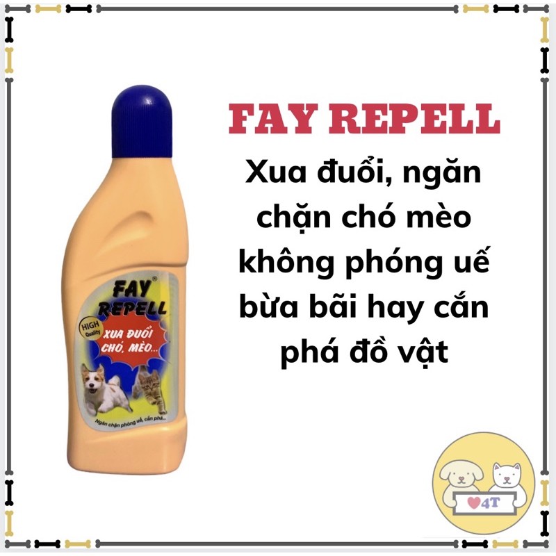 ❤️ Freeship ❤️FAY REPELL - Xua Đuổi Chó Mèo, Chống Phóng Uế Cắn Phá Bừa Bãi 200ml