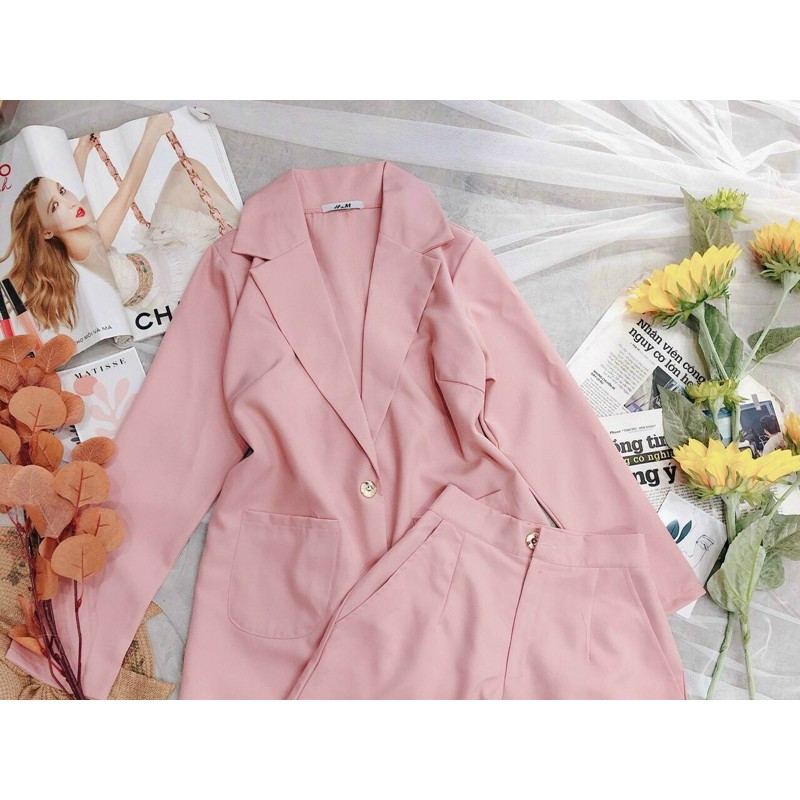 SET BLAZER/VEST Hồng Nữ