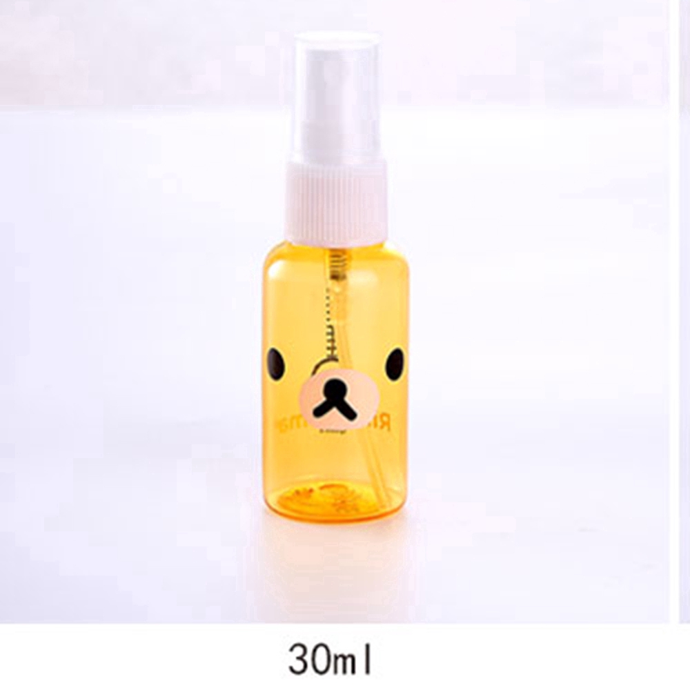 Bình xịt rỗng bằng nhựa trong suốt in hình gấu hoạt họa dung tích 30ml/50ml/100ml