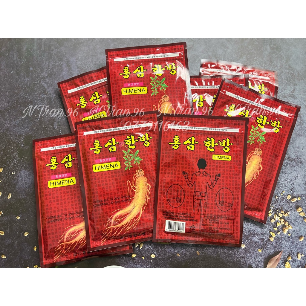 CAO DÁN HỒNG SÂM Hàn Quốc - Túi 20 Miếng