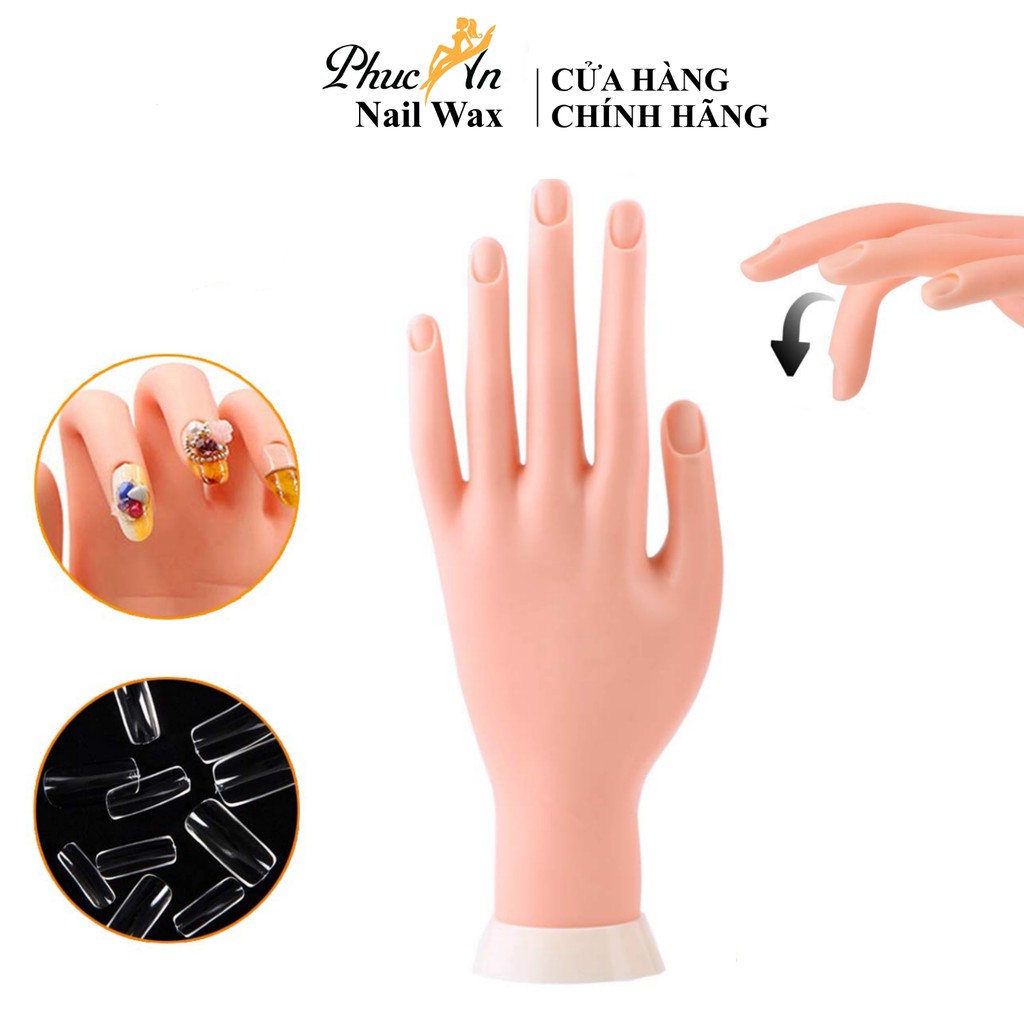 Bàn Tay Giả Học Nail Tập Vẽ Móng Tay , Phụ Liệu Nail , Phúc An Nail Wax , Kềm Bến Thanh