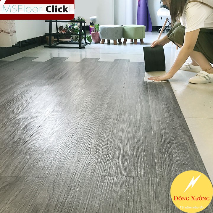 1 HỘP (5M2) SÀN NHỰA VÂN GỖ Thông Minh MS Floor Thân Thiện Môi Trường - SÀN NHỰA GIẢ GỖ SẴN KEO Nhập Khẩu Hàn Quốc.