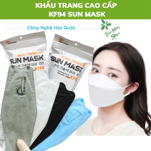 Khẩu Trang Y Tế Kháng Khuẩn 4 Lớp KF94 SUN MASK Cao Cấp Công Nghệ Hàn Quốc Ngăn Ngừa Vi Khuẩn Bụi Mịn Bảo Vệ Hô Hấp