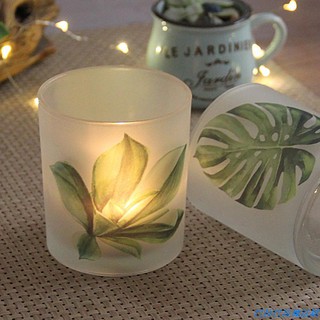 Giá Đỡ Đèn Cầy/ Nến In Hình Cây Lá Lãng Mạn DIY