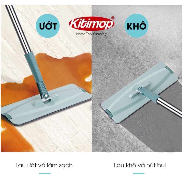 BỘ CÂY LAU NHÀ THÔNG MINH HÌNH ELIP SANG TRỌNG, 2 MIẾNG LAU, LƯỠI VẮT VÀ XẢ BÔNG CỰC CHẮC CHẮN