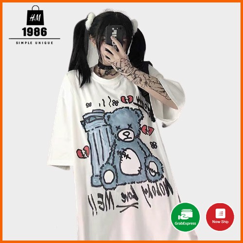 Áo thun tay lỡ form rộng unisex HM1986 3049