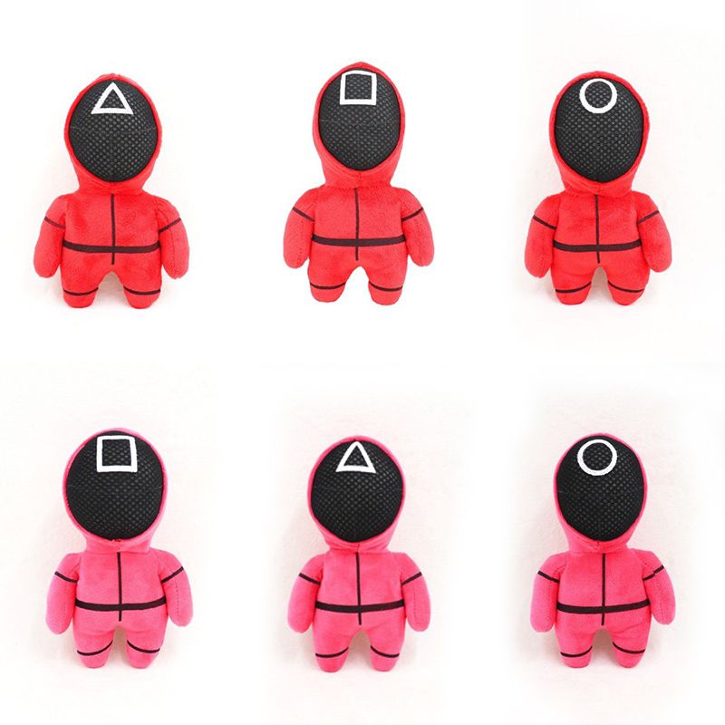 Thú Nhồi Bông Hình Nhân Vật Red Squid Guard Worker Staff 001 456 # 218