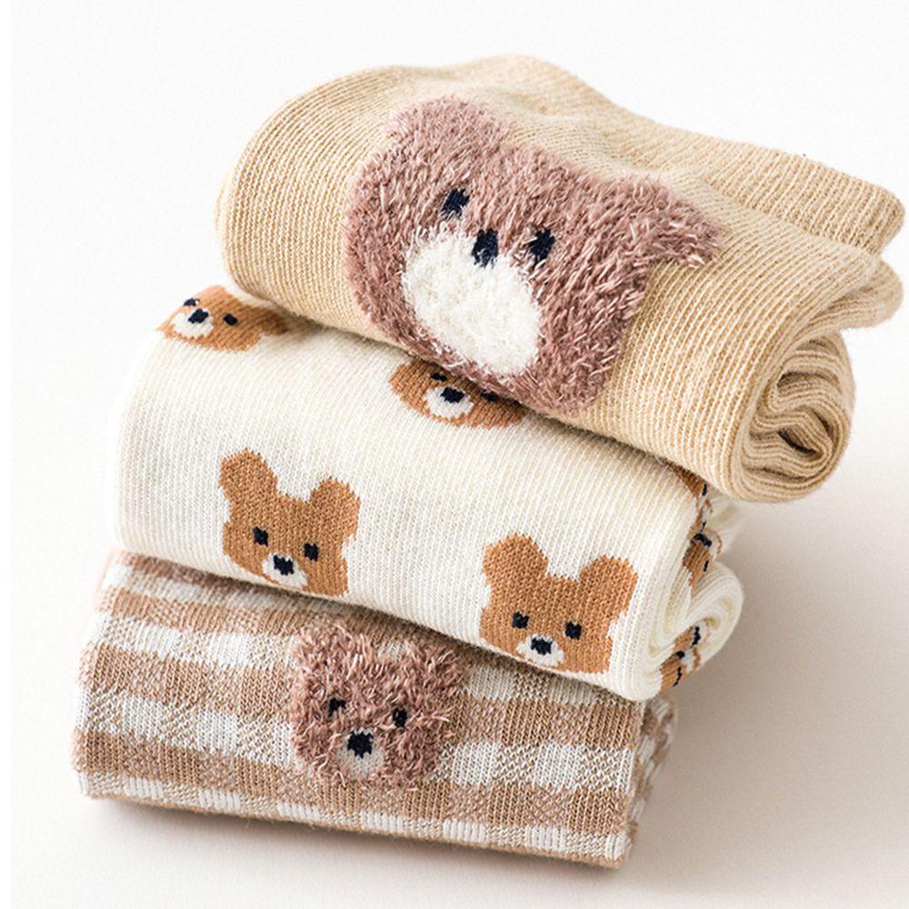 Vớ Ống Trung In Họa Tiết Gấu Hoạt Hình Phong Cách Harajuku Thời Trang Cho Nữ