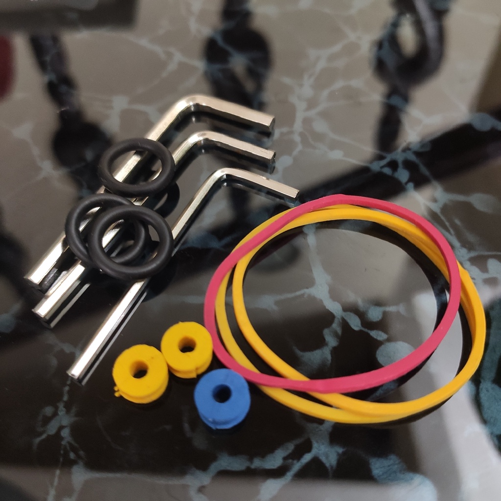 Bộ lục giác máy xăm , núm giữ kim , vòng đàn hồi lưỡi gà