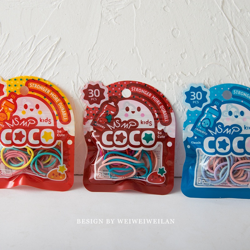 [Bộ 30] Dây Buộc Tóc Dây Cột Tóc Màu Kẹo Phụ Kiện Thời Trang Cho Bé AB023